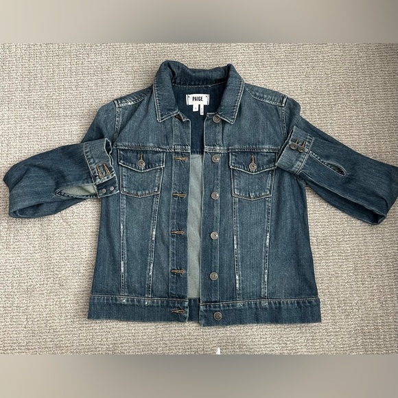 Paige Aveline Denim Jacket Size Small - Picture 3 of 9